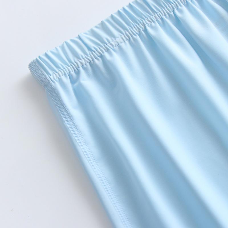 Liquid Ice Silk Ultra-Thin Men's Summer Sleep Shorts: Breathable, Cool, Stretchy Beach Pants