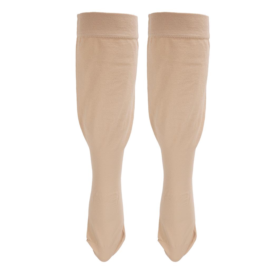 Knee High Varicose Vein Stockings Plus Size Close Toe 23 To 32mmHg Compression Support Stockings