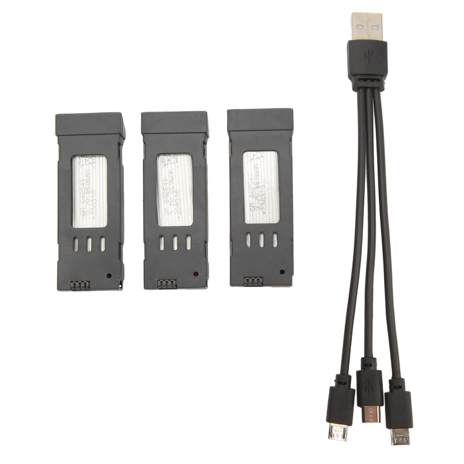 

Літієва батарея RC Plane із 3-в-1 кабелем для зарядки для E58 L800 JY019 S168 RC Aircraft 850mah