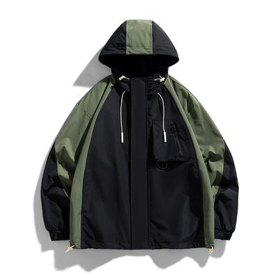 Autumn Loose Casual Jacket Men's Waterproof Top Spring and Autumn Men's Hooded Jacket