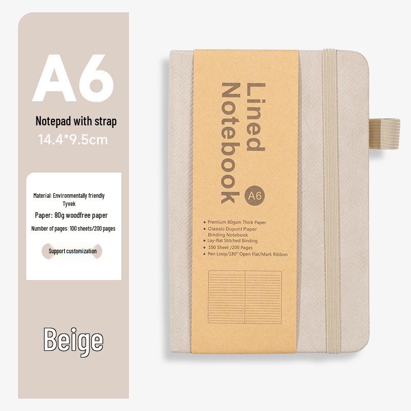 A6 Custom Strap Notebook - Premium Business Diary for Meetings and Schedules With Pen Holder, No Pocket