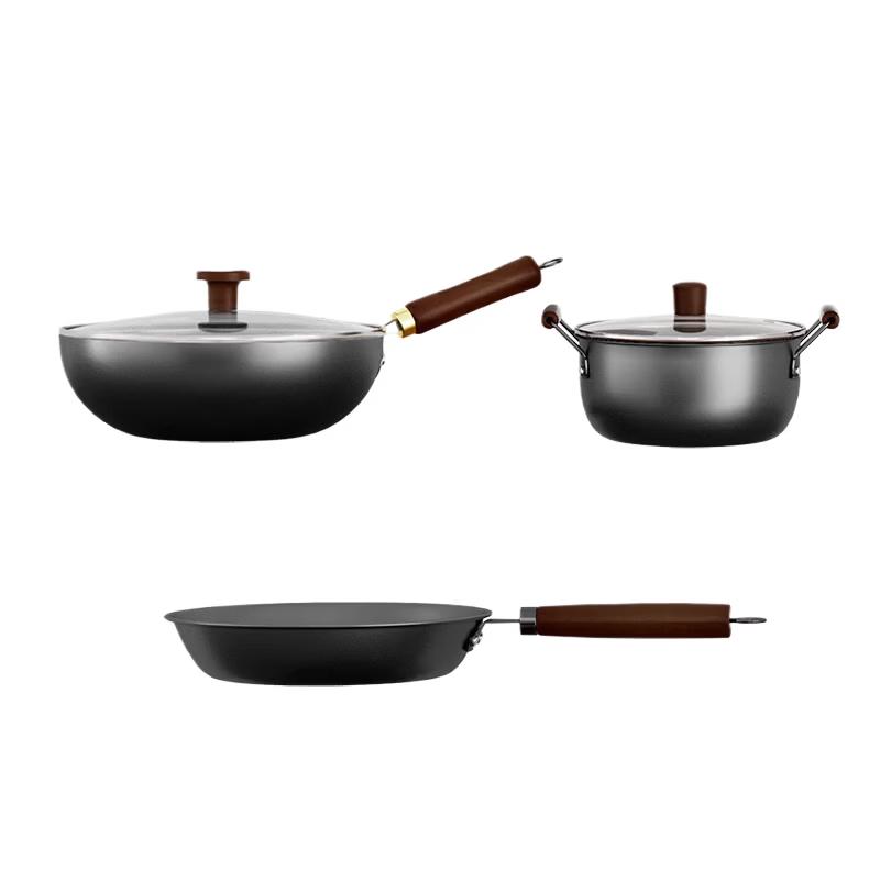 Velosan Nitrided Wok 3-Piece Set