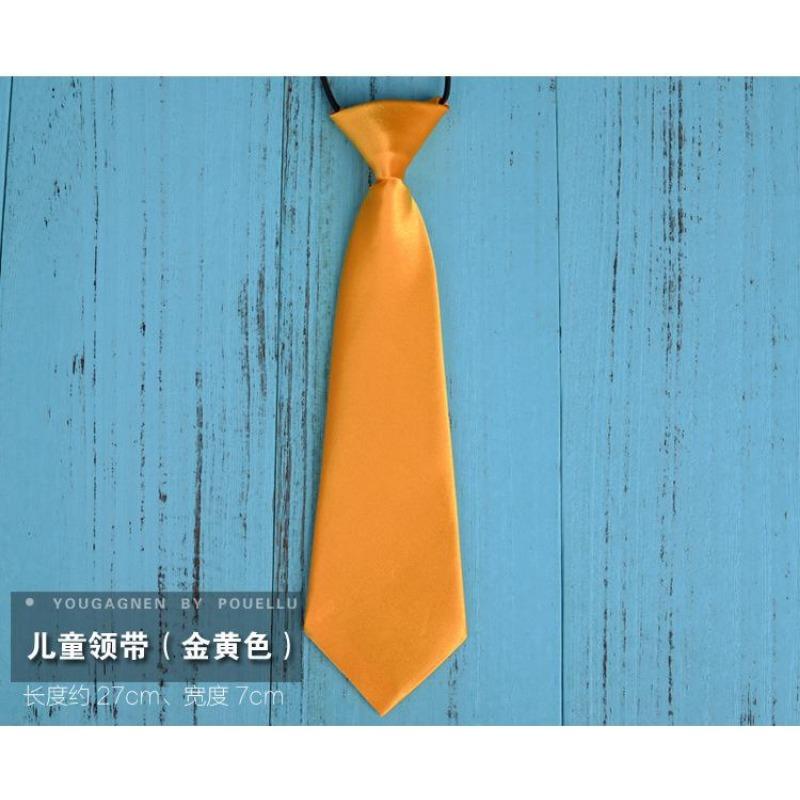 Cravată mică cu bandă de cauciuc de 28 cm, culoare solidă, cravată monocromă pentru copii, cravată scurtă, accesorii pentru băieți, cravată pentru uniformă școlară