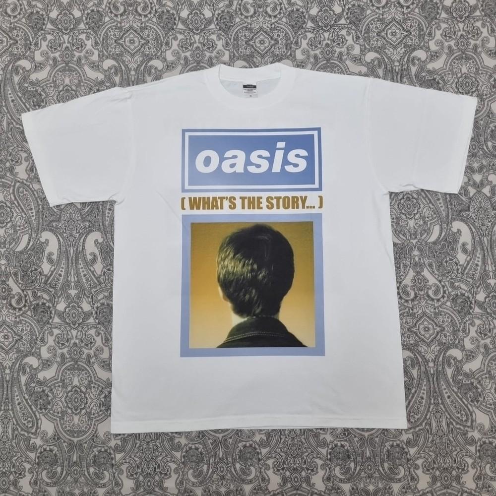Vintage OASIS What's The Story Morning Glory Shirt UK Rock Band Print