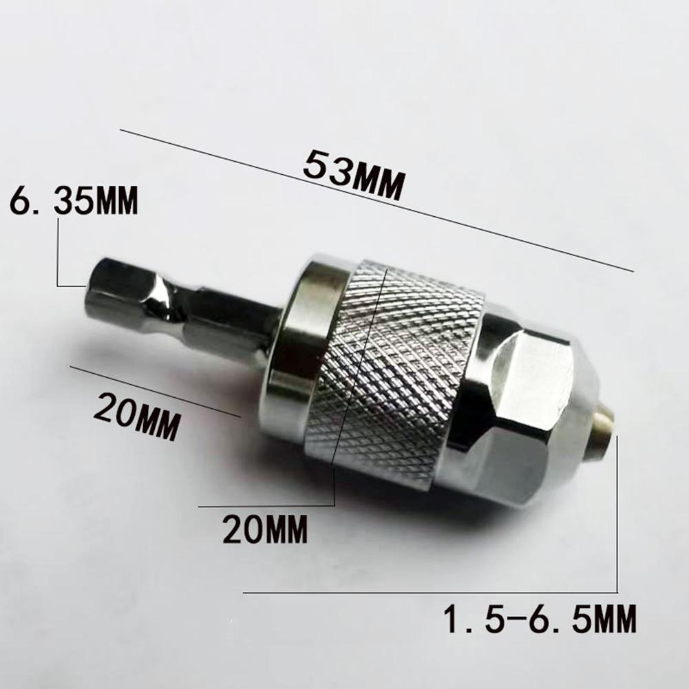 Hex Shank Drill Chuck 1 56 5mm for Mini Electric Grinders with Self Centering Three Jaw Clamp and Quick Change Feature