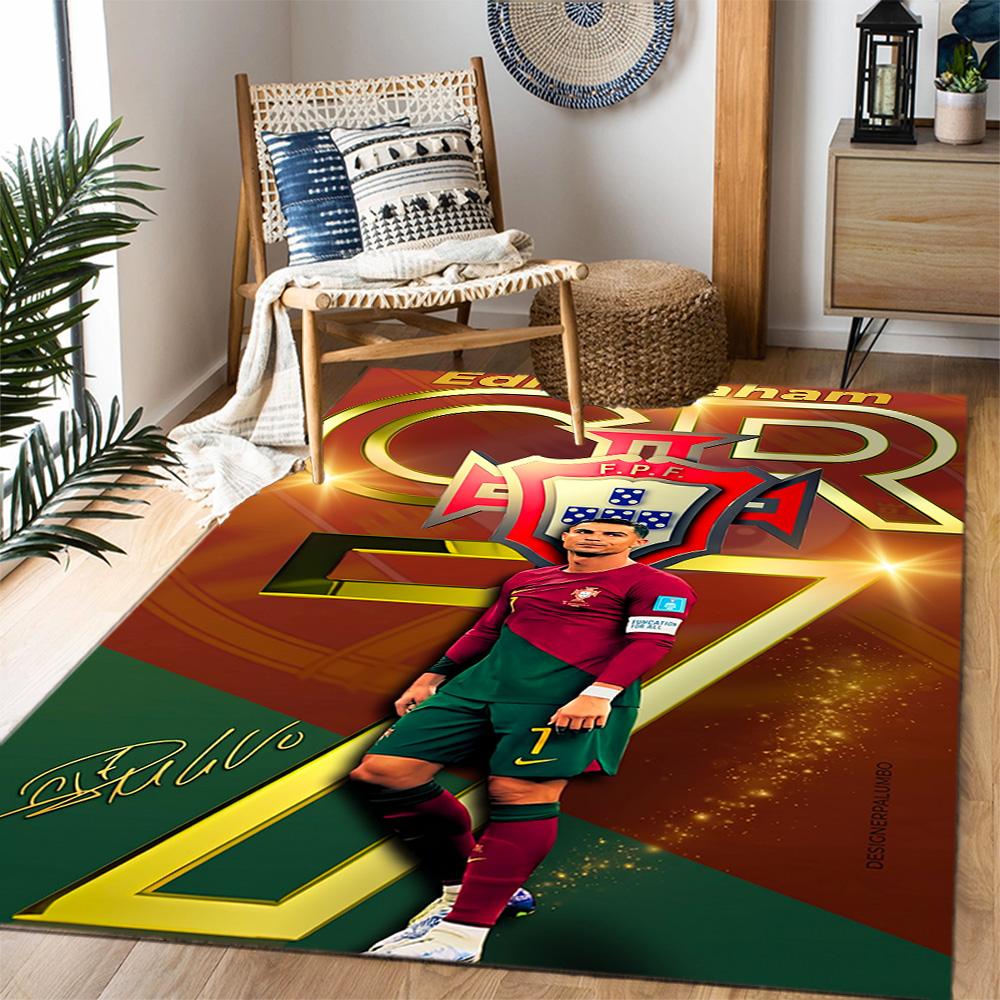 Welcome Cr7 Area Rug Perfect for Dormitory Balcony Foyer Study room Antislip Carpet Anime Office Decor Perfect Gift for Valentine's Wedding Birthday