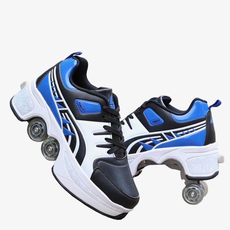 Runaway Shoes, Children's Pulley Deformation Four-wheel Skating, Roller Skating with Wheels Can Accept Men's and Women's Roller Skating