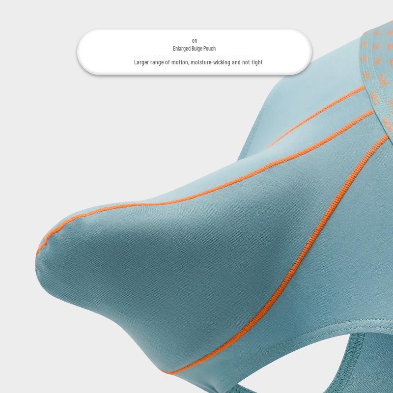 2024 Men's Cotton Color Block Briefs: Breathable, Comfortable, Sweat-Absorbing Underwear with Pouch.