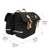 TOURBON Bicycle Pannier Bag, Double Side Bag, Water-Repellent Nylon, Large Capacity Rear Bag, Can be Used as a Shoulder Bag, Reflective Material, for