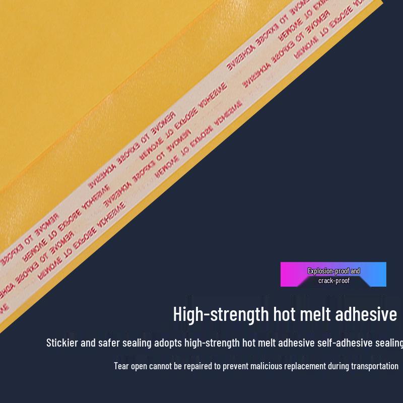 Yellow Kraft Shockproof Bubble Envelope – Pressure-Resistant Clothing Packaging Bag.