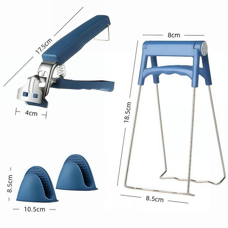 Silicone Non-Slip Anti-Scald Gripper Tongs for Kitchen Tray & Plate Lifting