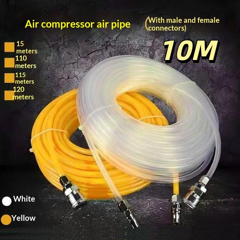Flexible PU Air Compressor Hose Low Temperature Resistant with Quick Male Female Connectors for Outdoor Construction Work