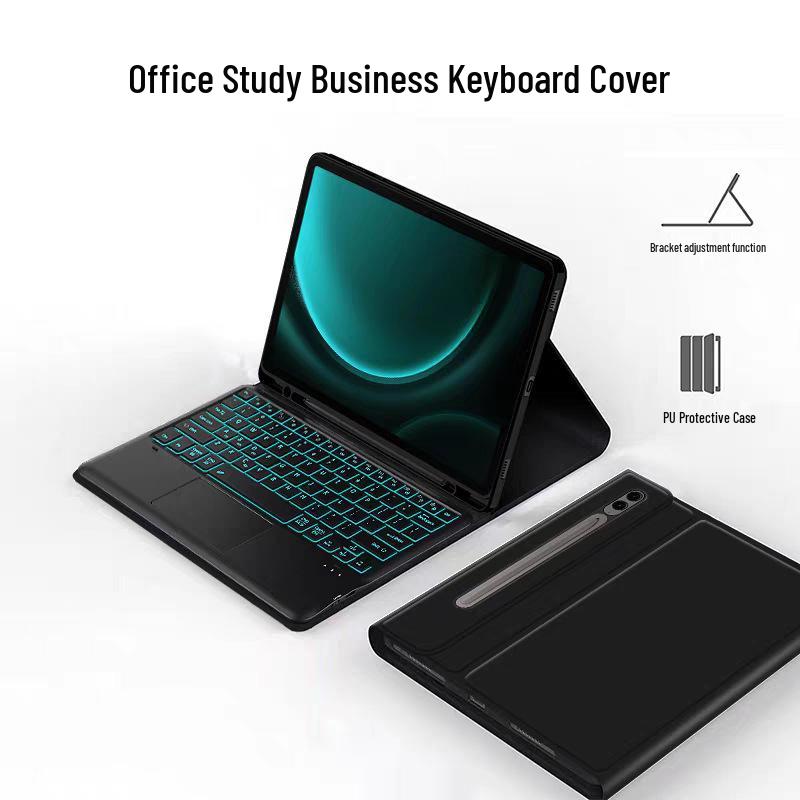 Samsung S9 Tablet Case with Touchpad & Backlit Bluetooth Keyboard, Ultra Pen Slot