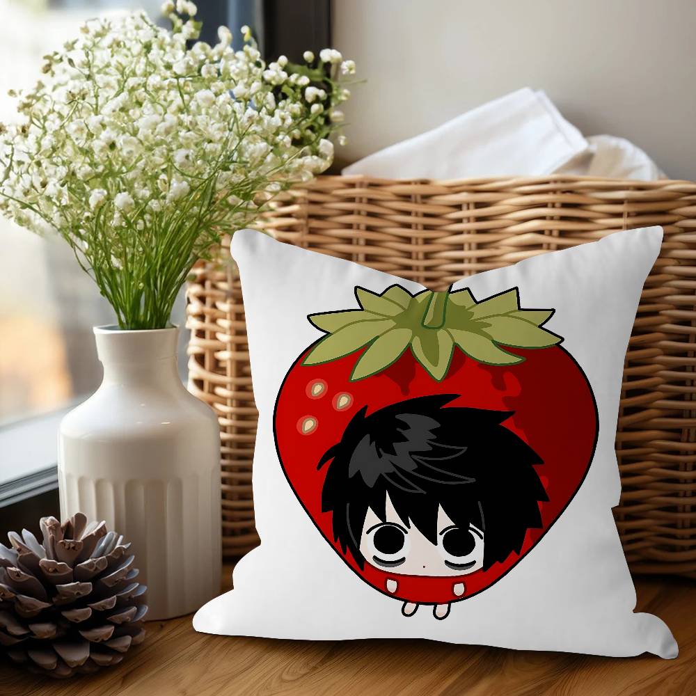 

Death Anime Note Personalized Pillow Cover Kids Bedroom Wild Party Decor Pillowcase Kid Birthday Shower Gift 16x16Inch