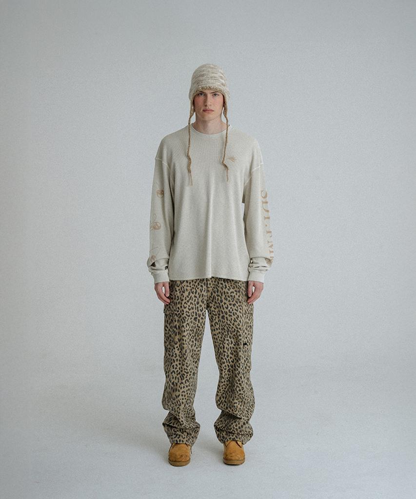 SUNDAY FRUIT MARKET Pigment Waffle Ls Tee Ecru