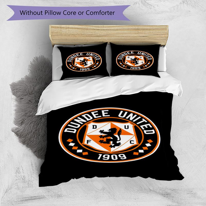 Dundee United Crest Printed Pattern Duvet Cover Set – Includes 1 Duvet Cover and 2 Matching Pillowcases Bedroom Decor Christmas Gifts