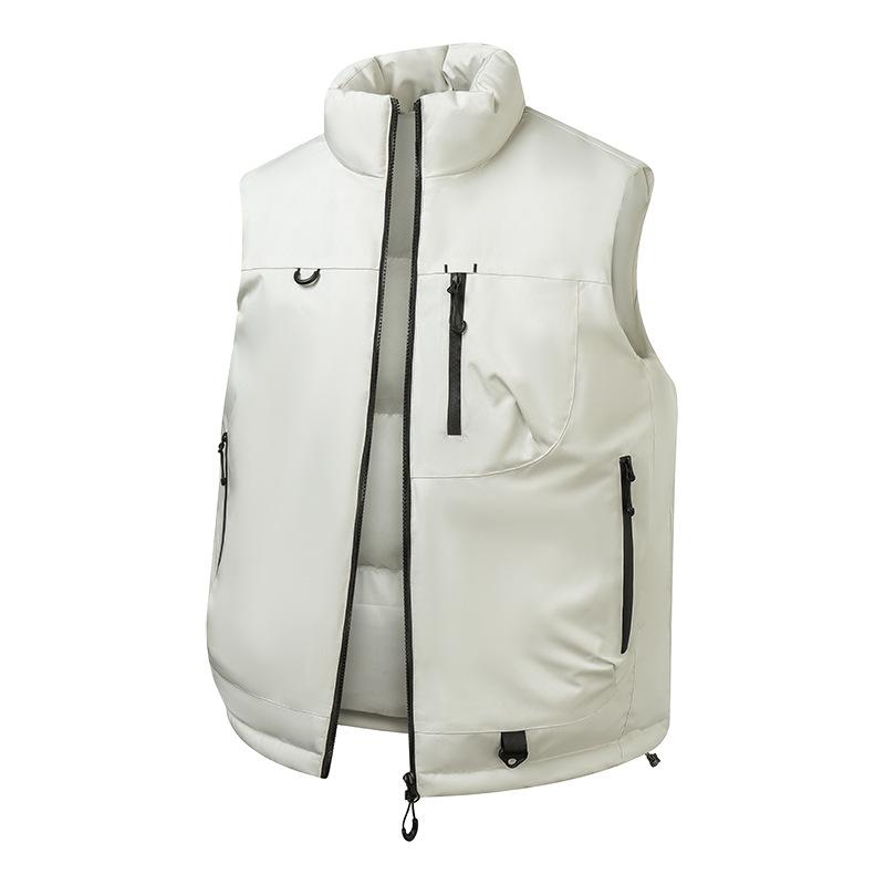 New thickened stand-up collar vest men's autumn and winter dopamine warm windproof vest vest vest vest vest vest jacket
