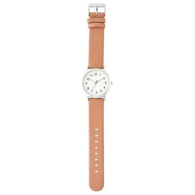 FIELD WORK Women's Analog Watch Large Face Eco-Friendly Japanese Movement Simple Synthetic Leather Strap Business Casual Wristwatch ASS168-3 Brown