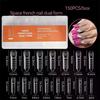 150Pcs NEW 15 Sizes Clear Plastic Nails Transparent Long Length Full Cover Nail Tips Reusable French Tip Forms Home Salon