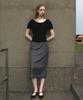 DEHEVE Boat Neck Ribbon Knit [Black]