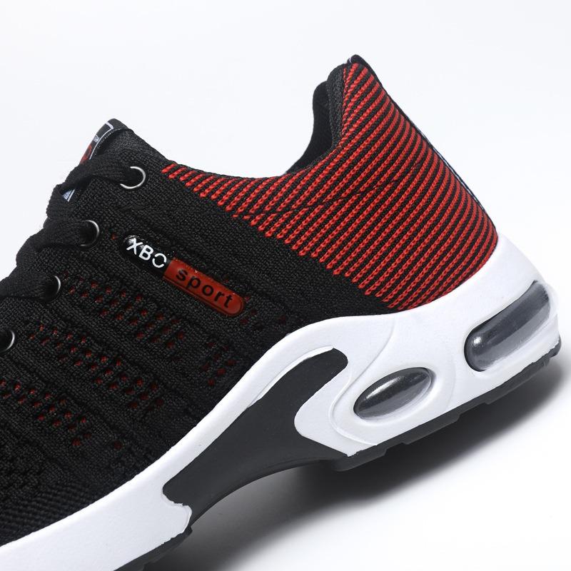 Men's Shoes Summer Trendy Shoes Breathable Flying Woven Men's Sports Casual Shoes Soft Sole Non-slip Comfortable Running Shoes