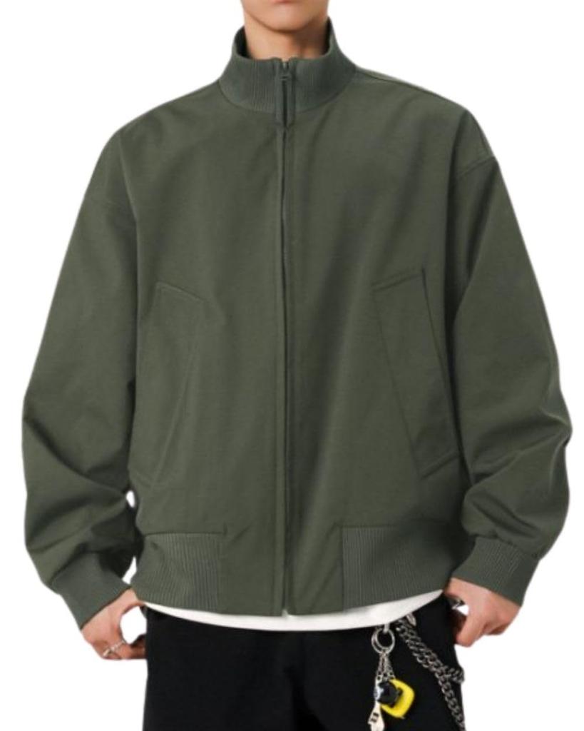 Poperdision Easy Motorcycle Lightweight Business Solid Large Army Men's Jacket, Autumn/Spring, Windbreaker, Jacket, Blouson, Outerwear, Windproof,