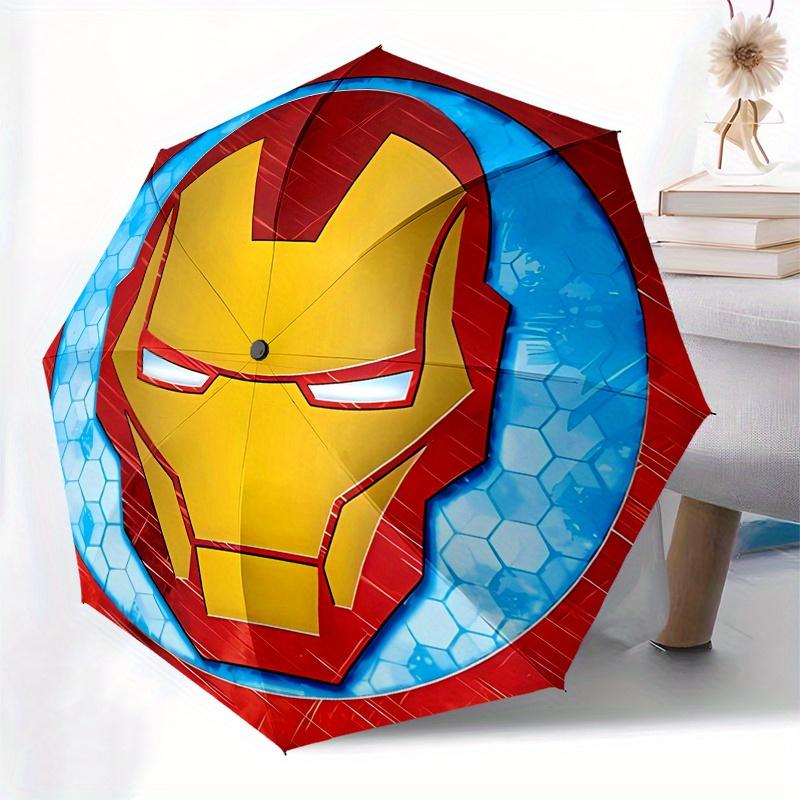 Disney Iron Man,Helmet,Shield High-Quality Umbrella, Eight-Rib Folding Design, Automatic Opening and Closing, Small, Stylish and Practical,