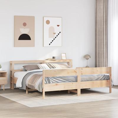 Vidaxl Bed Frame Without Mattress, 180X200 Cm, Solid Pine Wood