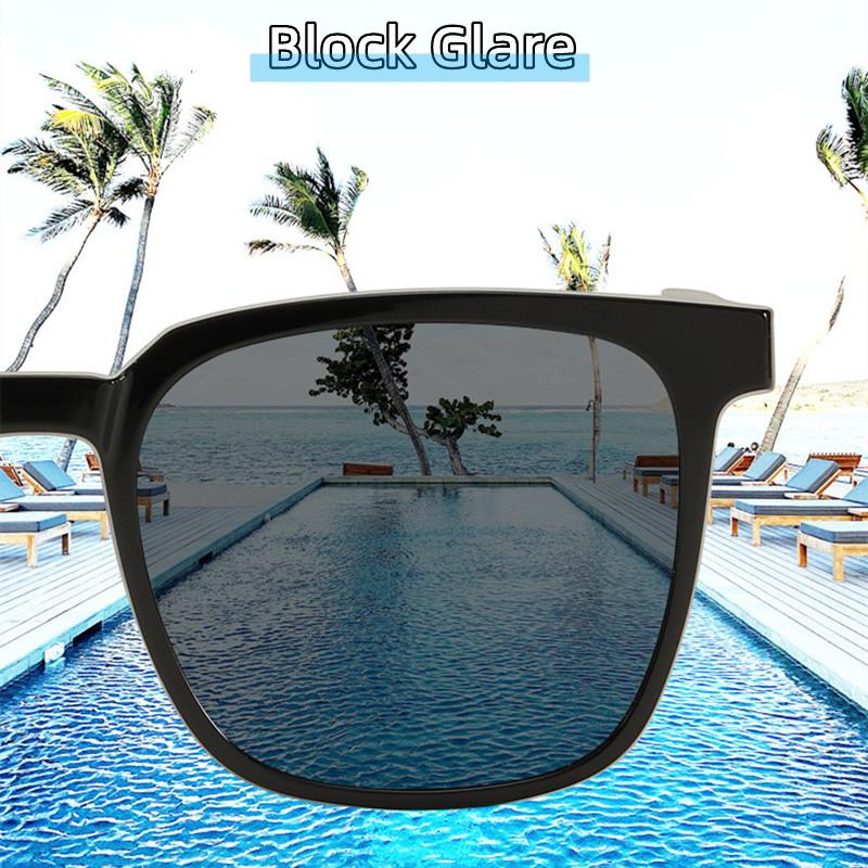 Multifunctio Eyeglasses Frames With Magnetic Absorption Optical Sunglasses Large Square Anti- Blue Lightweight Glasses For Male