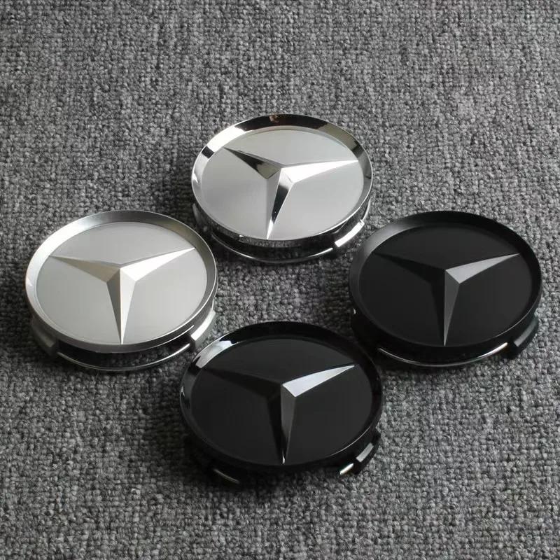 Car Sticker 4pcs 75mm Car Wheel Hub Cap Emblem for Mercedes Benz C180 E300 ML350 GLC W163 W166 W167 W204 W205 W212 W213 X253 W11