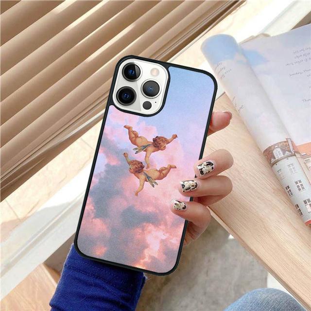 Anges Esthétique Esthétique Coque Coquille Pour iPhone 17 Air 15 16 14 13 12 Pro Max 11 Pro Max Plus Housse de Téléphone