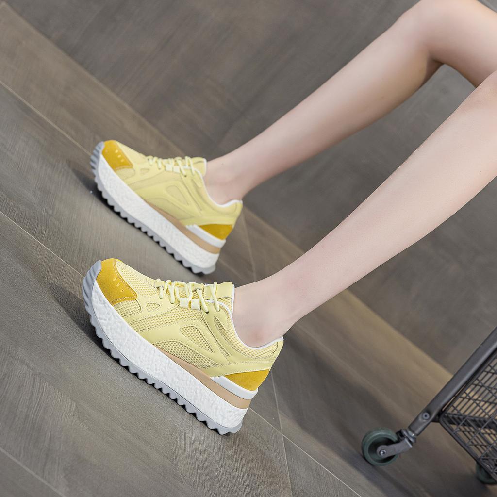 Platform Sports Forrest Gump Shoes Women's 2025 Autumn New Ankola Red Round Head Color Matching Casual Fashion Dad Shoes