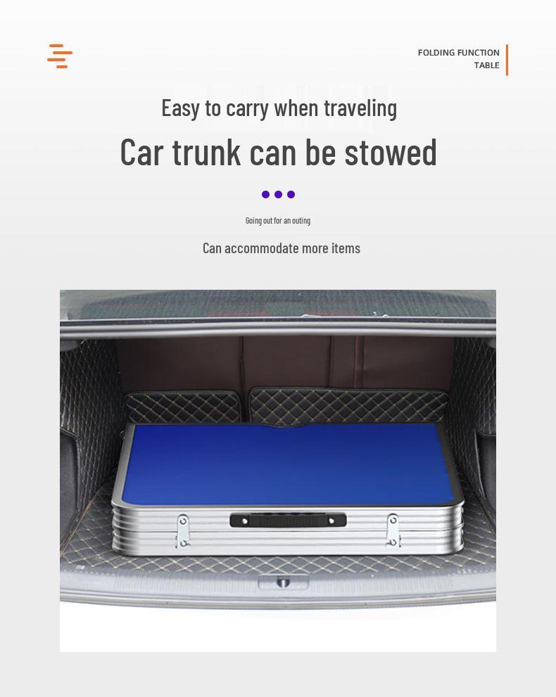 Portable Aluminum Folding Table - Multifunctional Dining, Study, or Outdoor Use