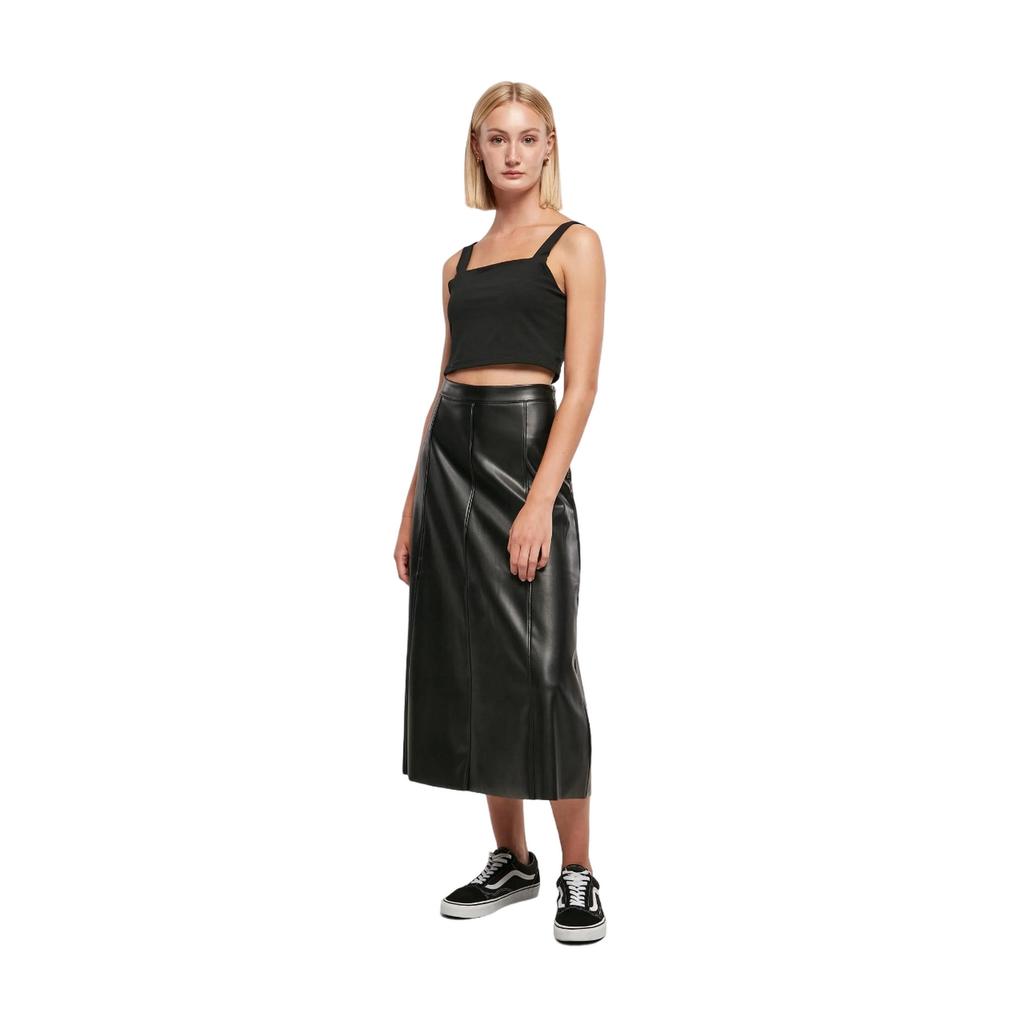 Urban Classics Womens/Ladies Synthetic Leather Midi Skirt
