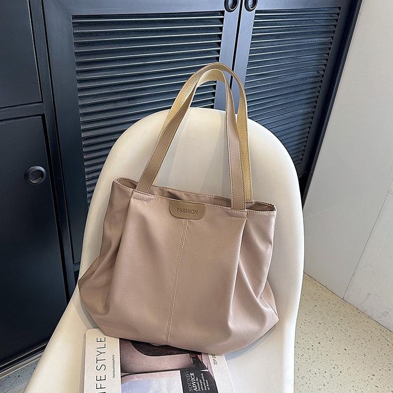 2025 Autumn New Canvas Lazy Wind Tote Bag Polyester Durable Work Large Capacity Armpit Bag Women