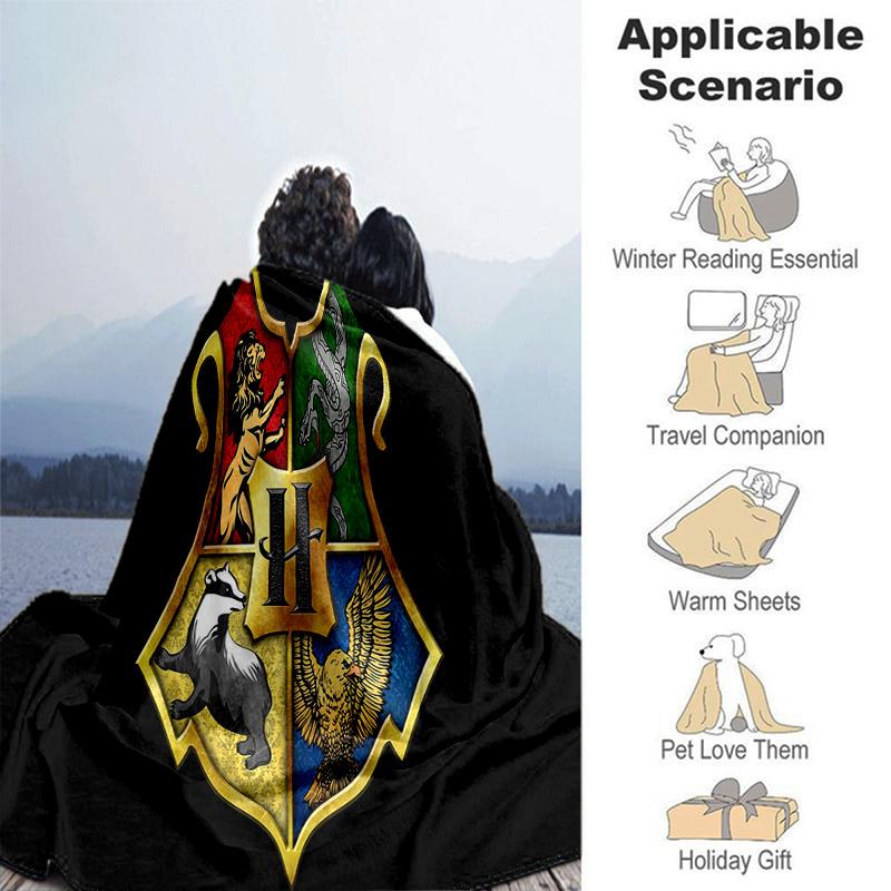 Hogwarts House Crests Wallpapers for iPhone & AndroidPrint Blanket, Soft Blanket For Sofa Office Bed And Travelling Daughter Birthday Gift e