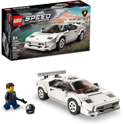 LEGO Speed Champions Lamborghini Countach Building Kit 262 Pieces Mini Figure and Accessories for Ages 8 and Up