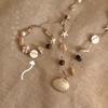 Handmade~ Imitation Natural Stone Shell Necklace Women's Spring and Summer Seaside Vacation Style Collarbone Chain Bohemian Style Accessories