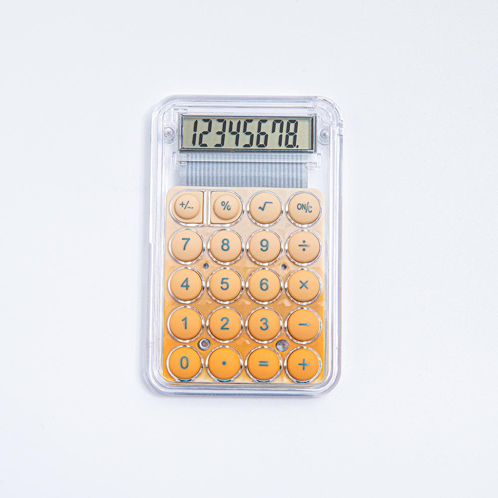 Compact Transparent Mini Calculator for Students