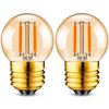 E26 1W LED Bulb, G40 Mini Ball Shape, Decorative Bulb, Equivalent To 10W, 2200K Warm White, 75lm Luminous Flux, Edison Bulb
