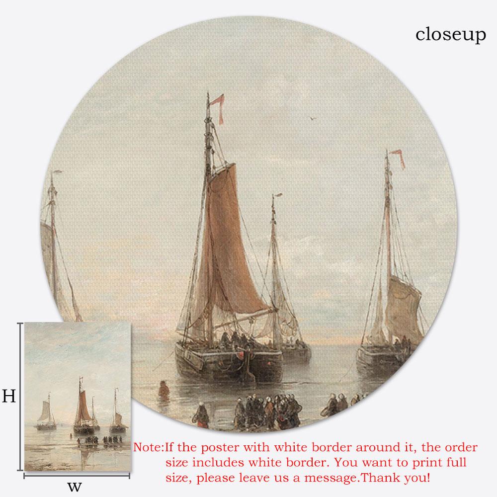 Vintage Coastal Nautical Poster Landscape Art Print Retro Canvas Oil Painting Gallery Wall Picture Living Room Home Decor