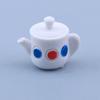 Model Dollhouse Miniature Teapot Cups Set Kettle Simulation Teapot Model  Dollhouse Accessories