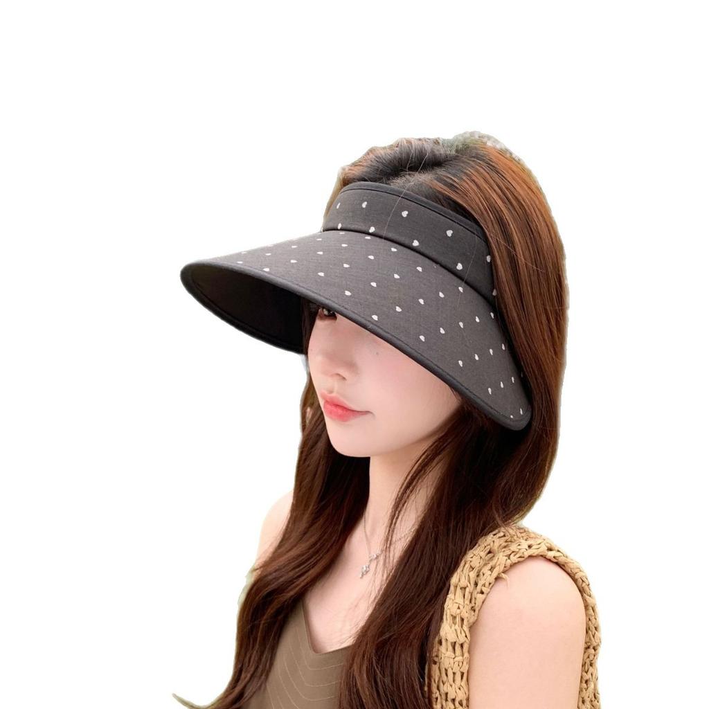 2026 Summer Empty Top Sunscreen Hat Women'S Casual Anti-Ultraviolet Large Brim Face Cover Foldable Sun Hat