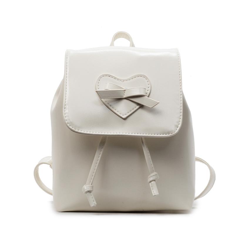 Bow double shoulder small bag women's bag new trendy fashion backpack cute portable shoulder bag schoolbag