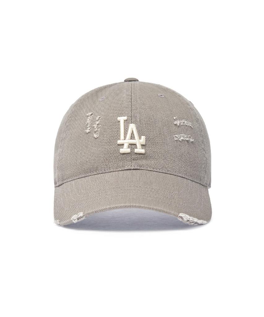 Emelbi Damaged Washed Unstructured Ball Cap La (Grey)
