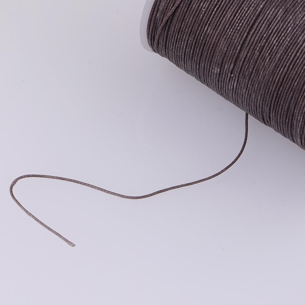 Handnähen Gewachster Faden 0,5 mm Polyesterkordel Lederhandwerk Zubehör für Schmuck Makramee Tasche Schuhreparatur