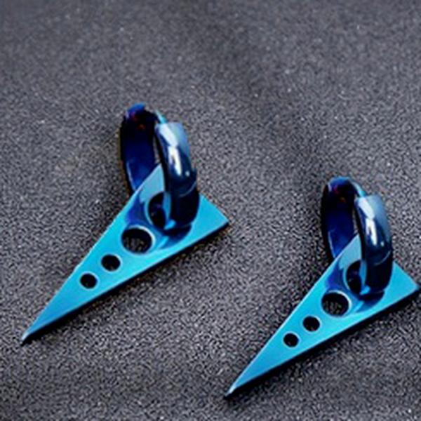 

Полые треугольные серьги-кольца из нержавеющей стали для мужчин синий