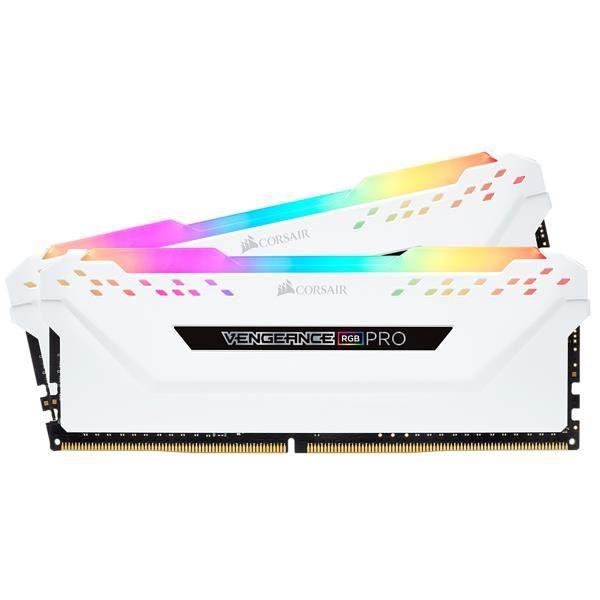 RAM-minne - CORSAIR - Vengeance RGB Pro Series DDR4 - 16GB 2x8GB DIMM - 3200 MHz - 1.35V - Hvit (CMW16GX4M2C3200C)