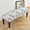 Potah na lavici s květinovým potiskem Jídelna Stretch Spandex Potahy na klavírní stoličku Obdélníková postel Potah na dlouhou stoličku Nábytek Domácí dekorace