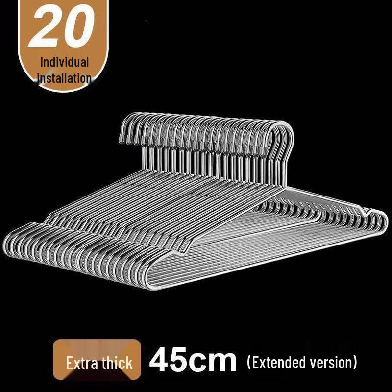 Stainless Steel Traceless Clothes Hanger Hook - Solid & Thickened for Adult Clothing Drying Rack